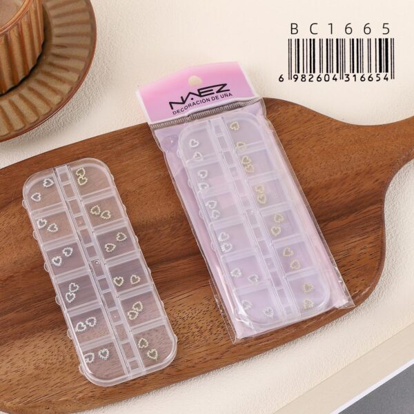 Dije corazón texturado en caja - Naez