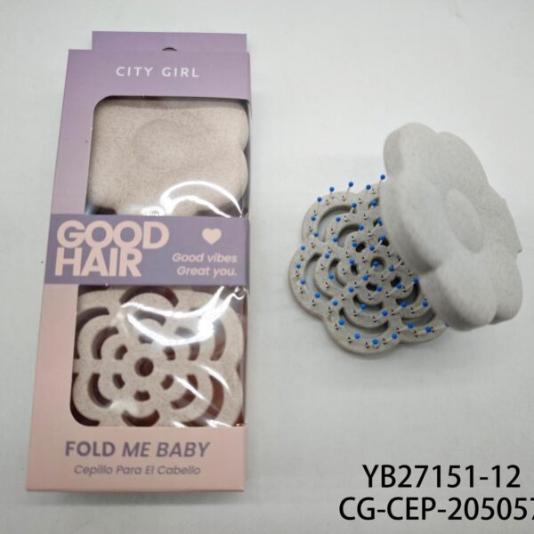 Cepillo plegable con espejo - City Girl