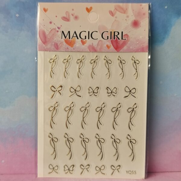 Sticker moño metalizado - Magic Girl - YQ55