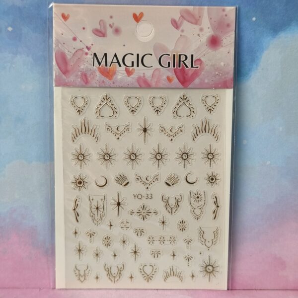 Sticker formas metalizadas (Pequeñas) - YQ-33