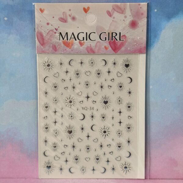 Sticker formas metalizadas (Pequeñas) - YQ-34