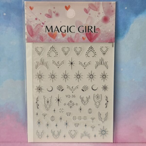 Sticker formas metalizadas (Pequeñas) - YQ-36