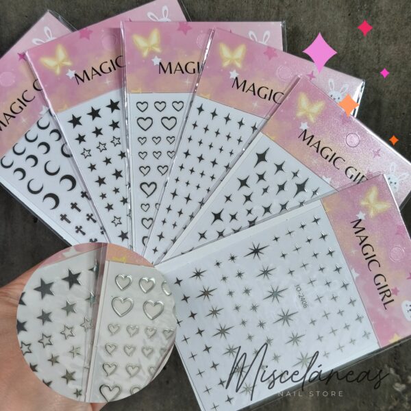 Sticker formas plata (Grandes)