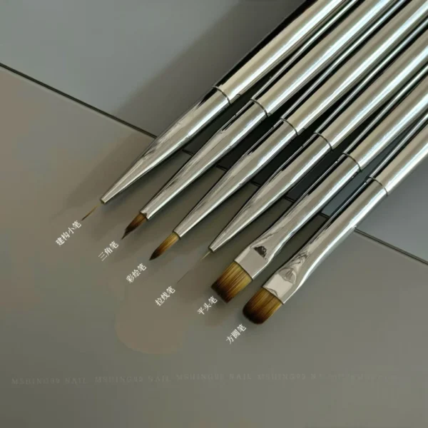 Set de pinceles x 6 - Mango metalizado - Magic Girl