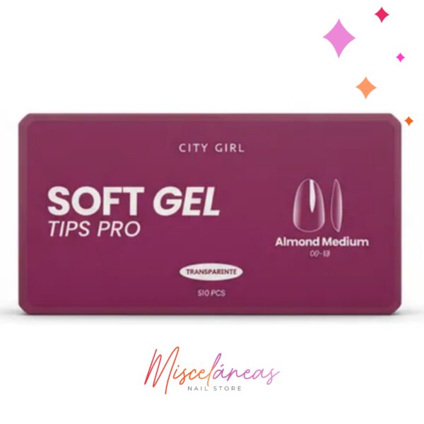 Tips almendra medio x 510 Un. - City Girl