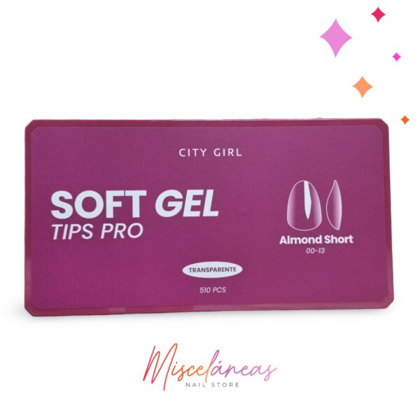 Tips almendra corta x 510 Un. - City Girl