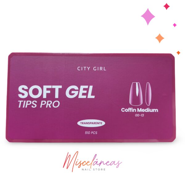 Tips coffin medio x 510 Un. - City Girl