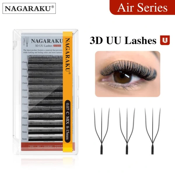 Pestañas Nagaraku 0,07 D – 3D UU – Mix 8 -15