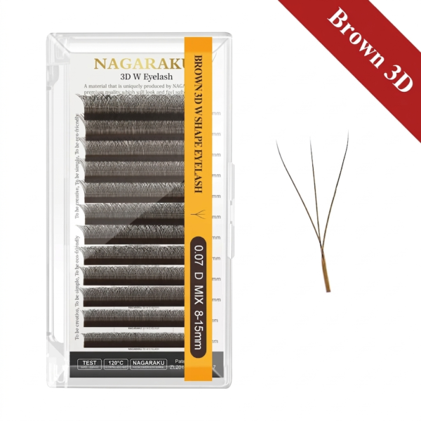 Pestañas Nagaraku 3D W 0,07 D mix MARRON