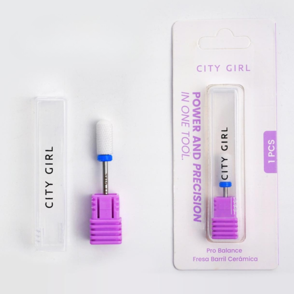 Fresa de Cerámica Barril con punta de seguridad AZUL - City Girl
