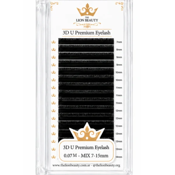 Pestañas Lion Beauty 0,07 M - 3D U - Mix 8 -15