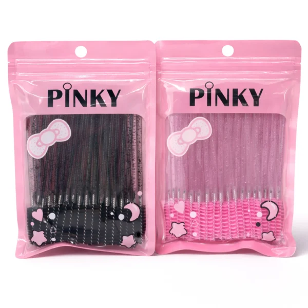 Cepillos con glitters para cejas y pestañas x 50 - Pinky