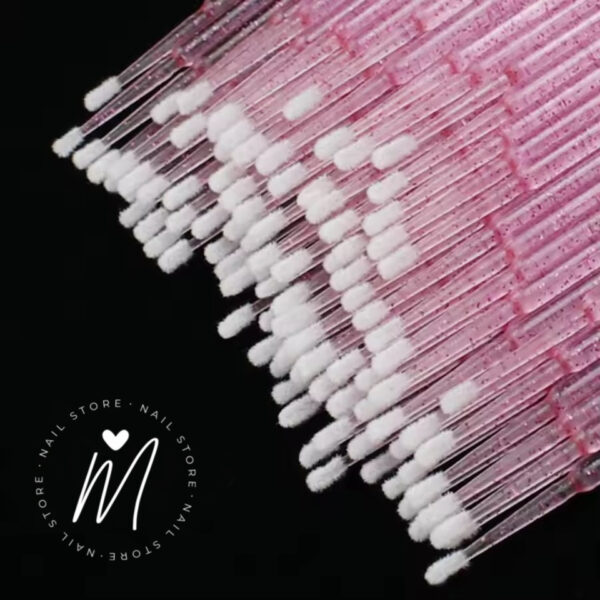 Microhisopos con glitter en bolsa x 50 un.