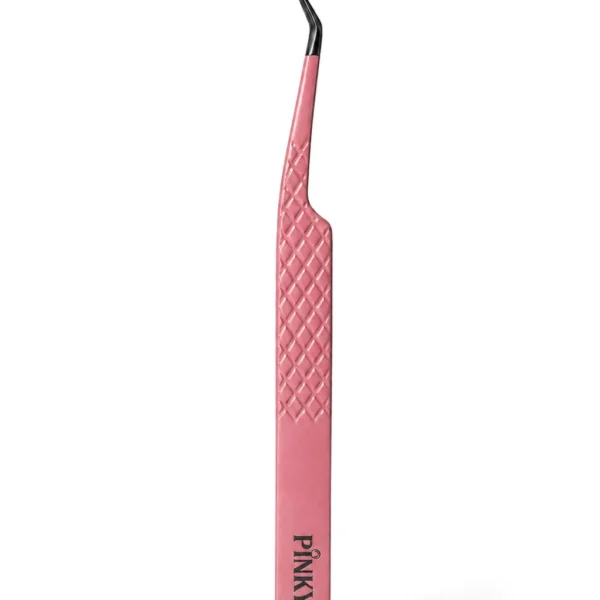 Pinza rosa curva para pestañas – Pinky