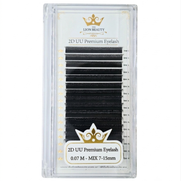 Pestañas Lion Beauty 0,07 M - 2D UU - Mix 7 -15