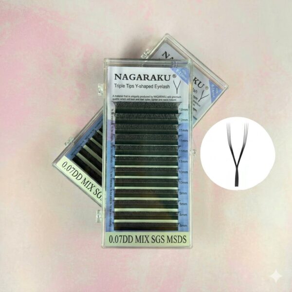 Pestañas Nagaraku triple tip YY - Mix 8-14 mm 0,07 DD